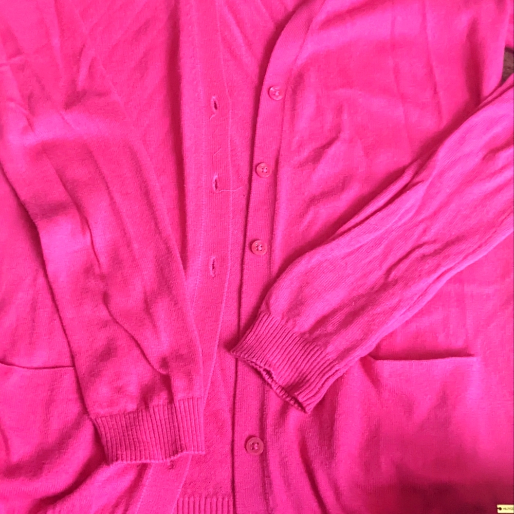 Button down v neck cardigan pink xs Timmy Hilfiger  great condiy